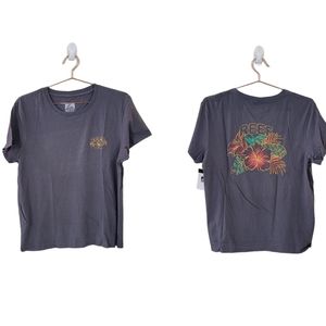REEF Grey Belina Short Sleeve Tee Size L